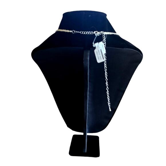 Free People Mother-of-Pearl Geometric Statement Necklace NWT - Picture 7 of 7